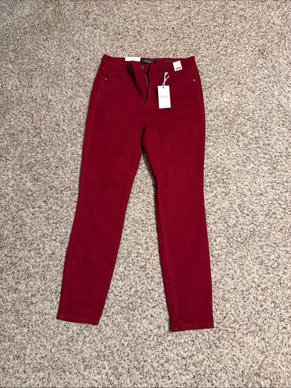 Judy Blue Wine Red High-Rise Skinny Jeans
